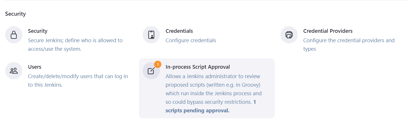 Entering the In-process Script Approval configuration